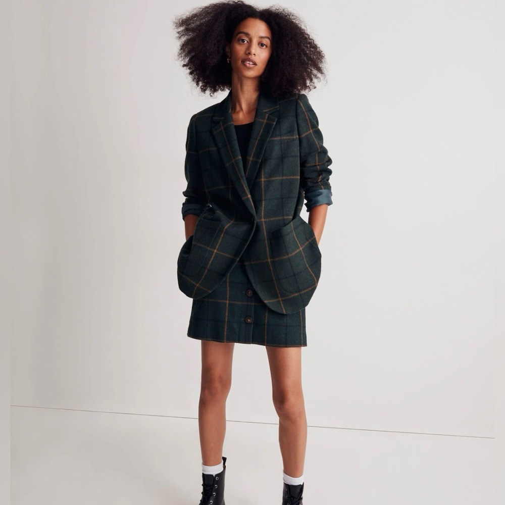 New without tags Madewell Larsen Blazer windowpane Xs feels like large S